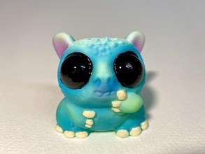 wenig m Niedlich monster Kreatur Abbildung Spaß blau statue - Spielzeug Kunst baby fantasy bigeyes bug Skulpturen 3d print model - Mito3D