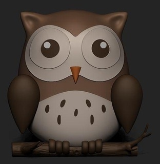 little owl illustration character animal art nature owl sculptures  3d print model - Mito3D