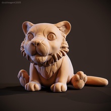 tigre juguete 3d modelo gatito niño patio recreo puma suave animal lindo león figura dibujos animados felino osito peluche juegos juguetes 3d print model - Mito3D