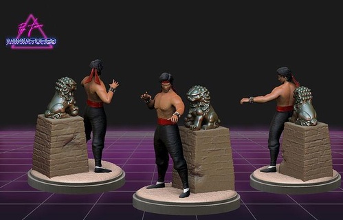 liu kang sterblich kombat Mortal Kombat Spiele Spielzeuge mk Jahrgang Brettspiele Tafel 3d print model - Mito3D
