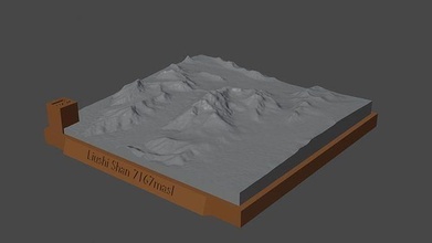 Liushi Shan Berg Landschaft Vulkan Terrain Umgebung Natur Photogrammetrie Elevation Wissenschaft 3d print model - Mito3D