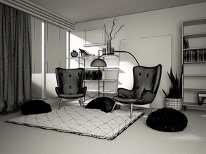 living room sofa furniture chair interior house decor medallion peterhof carving 3d print model - Mito3D