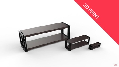 living room rack 02 3 sizes furniture contemporary architecture 3dprint small minimalist interior decoration mock up demonstration house 3d print model - Mito3D