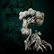 living tree pre-supported sculpture art fantasy treant forest tabletop board boardgame highdetail statue ttrpg 3dprinting presupported dnd dndminiature 3dminiature toys games 3d print model - Mito3D