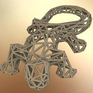 lagartija 3d geométrico modelos impresión impreso geometría tecnología diseño arquitectos mamunur rashid matemático paramétrico único xeebone huellas dactilares escritorio Arte esculturas 3d print model - Mito3D