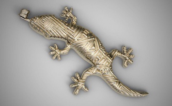 lizard necklace jewelry animal pattern design forest snake chameleon frog gecko iguana crocodile turtle jewel ring neckband choker bracelet watch buckle necklaces 3d print model - Mito3D