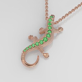 lizard pendant jewellery silver jewel nature obj stl rhino poly cad male necklace jewelry pendants head animal 3d print model - Mito3D