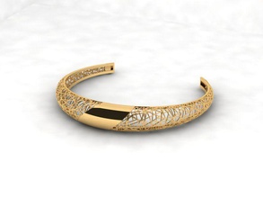 llightweight bracelet d'or v2 bijoux or le brassard 3d d'impression de l'impression imprimable prototypage prototype exprimés la coulée joaillerie imprimante bijou léger les bracelets 3d print model - Mito3D