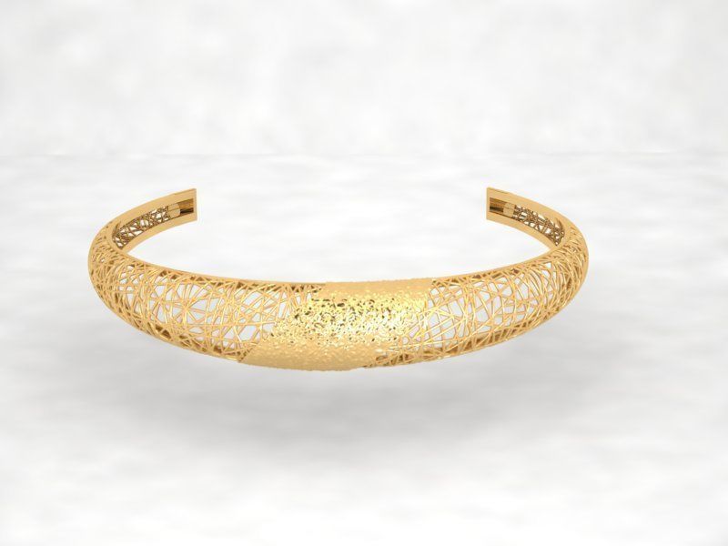 leichtgewicht golden armband v3 gold manschette schmuck 3d drucken drucken druckbar prototyp entwickeln besetzung gießen imprimante or bijou bijoux armbänder 3D print model - Mito3D