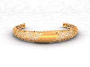 llightweight golden bracelet v4 jewelry gold cuff jewellery 3d print printing printable prototyping prototype cast casting joaillerie imprimante bijou bijoux bracelets 3d print model - Mito3D