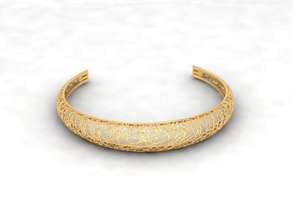 llightweight golden bracelet gold cuff jewelry jewellery 3d print printing printable prototyping prototype cast casting joaillerie imprimante or bijou bijoux bracelets 3d print model - Mito3D