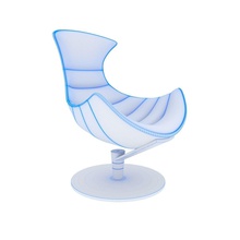 homard fauteuil modèle hd maison le président les fjords mobilier contemporaine de la conception lund paarmann d'impression 3d 3dmax salon cuir hjellegjerde plein couleur wrl 3d print model - Mito3D
