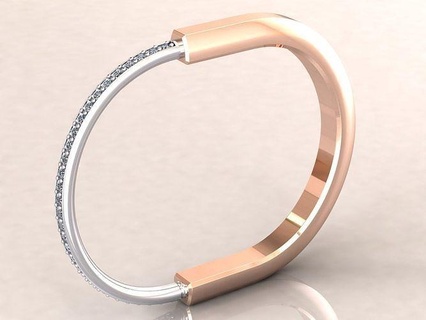 serratura braccialetto 15cm gioielleria oro diamante lusso marca amore luxuri 3dmodel stampabile moda nozze romanza squillare argento platino design contemporaneo gioiello classico braccialetti 3d print model - Mito3D