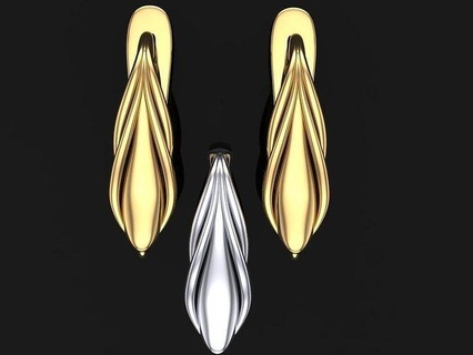 fermer clé boucles d'oreilles 6 suspension œillet boucle d'oreille bijoux argent imprimable bijou sterling or mode super blanc brillant beauté Entreprise imaginé serpenty 3d print model - Mito3D