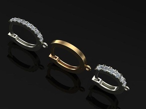 bloquear pendientes 8 oro libra esterlina imprimible joyería súper serpentina platino compromiso Roca modelo conceptual Moda joya plata belleza collar diamante anillo 3d print model - Mito3D