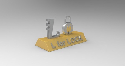 l lock model padlock toy kids learning education educational product 3d printable technology art conceptual business games toys 3d print model - Mito3D