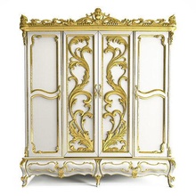 armario clásico 3 mueble antiguo tapicería madera elegante lujo retro florido decoración oro diseño Clásico estilo ilustración barroco blanco margen casa 3d print model - Mito3D