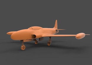 lockheed t 33 kilit kafası jet hava kuvvetleri dövüşçü tarihi uçak hobi kendin yap otomotiv 3d print model - Mito3D