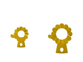 Lockk arte símbolo ouro 3d joia fechadura joalheria pulseiras 3d print model - Mito3D