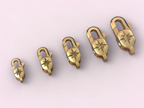 kilitler takı zincirleri 004 bilezik düğün altın Gümüş yazdırılabilir yıldız zincir babochka kolye mücevher nişan moda rüzgar rose kilit 3d print model - Mito3D