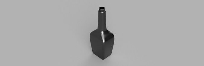 loft bottle glass drink beverage liquid alcohol container wine liquor house kitchen dining 3D print model - Mito3D