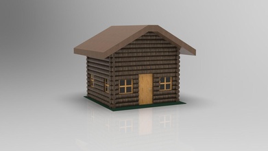 log cabin Haus Holz logcabin Architektur Gebäude privatelogcabin private chalet Berg architektonische andere 3d print model - Mito3D