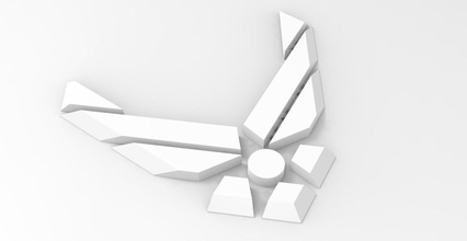 logotipo - air-force a arte 3d modelo 3dprint printable sinal chaveiro cg imprimir stl força aérea sld sinais logotipos de 3d print model - Mito3D