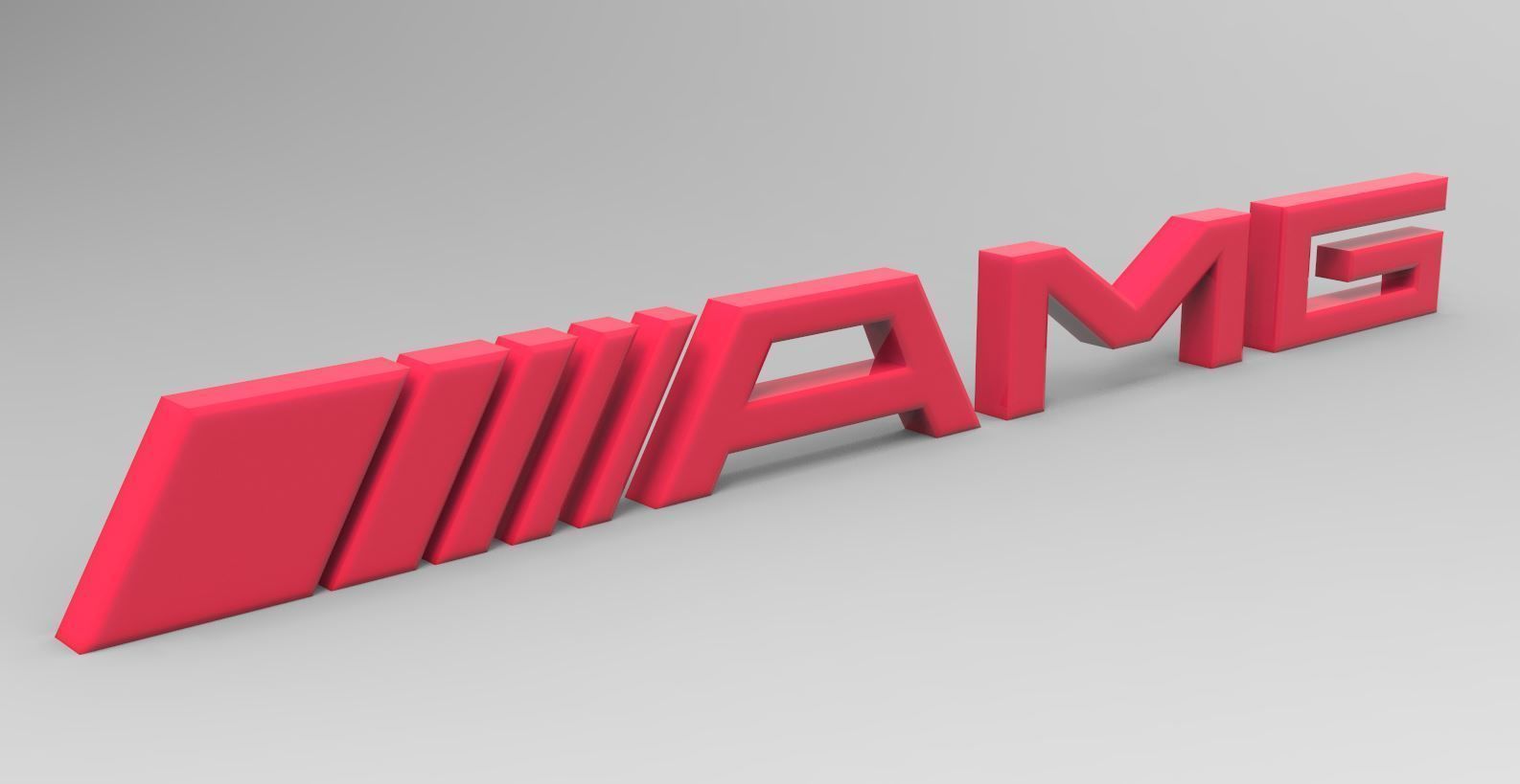 logo amg 3d modell 3dprint druckbar kunst zeichen schlüsselbund cg drucken stl logos 3D print model - Mito3D