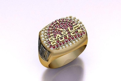logo elmas yüzük takı altın mücevher yazdırılabilir platin gümüş yüzükler stl 3dm obj rp taş cnc balmumu cad 3d print model - Mito3D