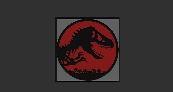 logo emblema Jurassic park Jura fanart amblem dinozorlar Dinozor fantazi pelikula videojuegos oyun Modelado modelleme ürün tasarım oyuncaklar digital3d Sanat heykeller 3d print model - Mito3D