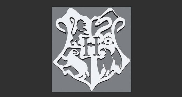 logo hogwarts colegio brujería hechicería arte fan harrypotter magia pelicula libro J K Rowling fantasía modelado producto diseño juguetes digital3d zbrush disparo llave Arte esculturas 3d print model - Mito3D