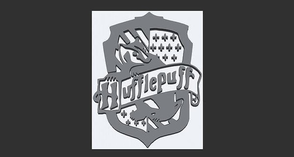 logo hufflepuff ev Hogwarts fanart casa Harrypotter Büyü pelikula kitap JK Rowling büyü fantazi Modelado modelleme ürün tasarım oyuncaklar Sanat heykeller 3d print model - Mito3D