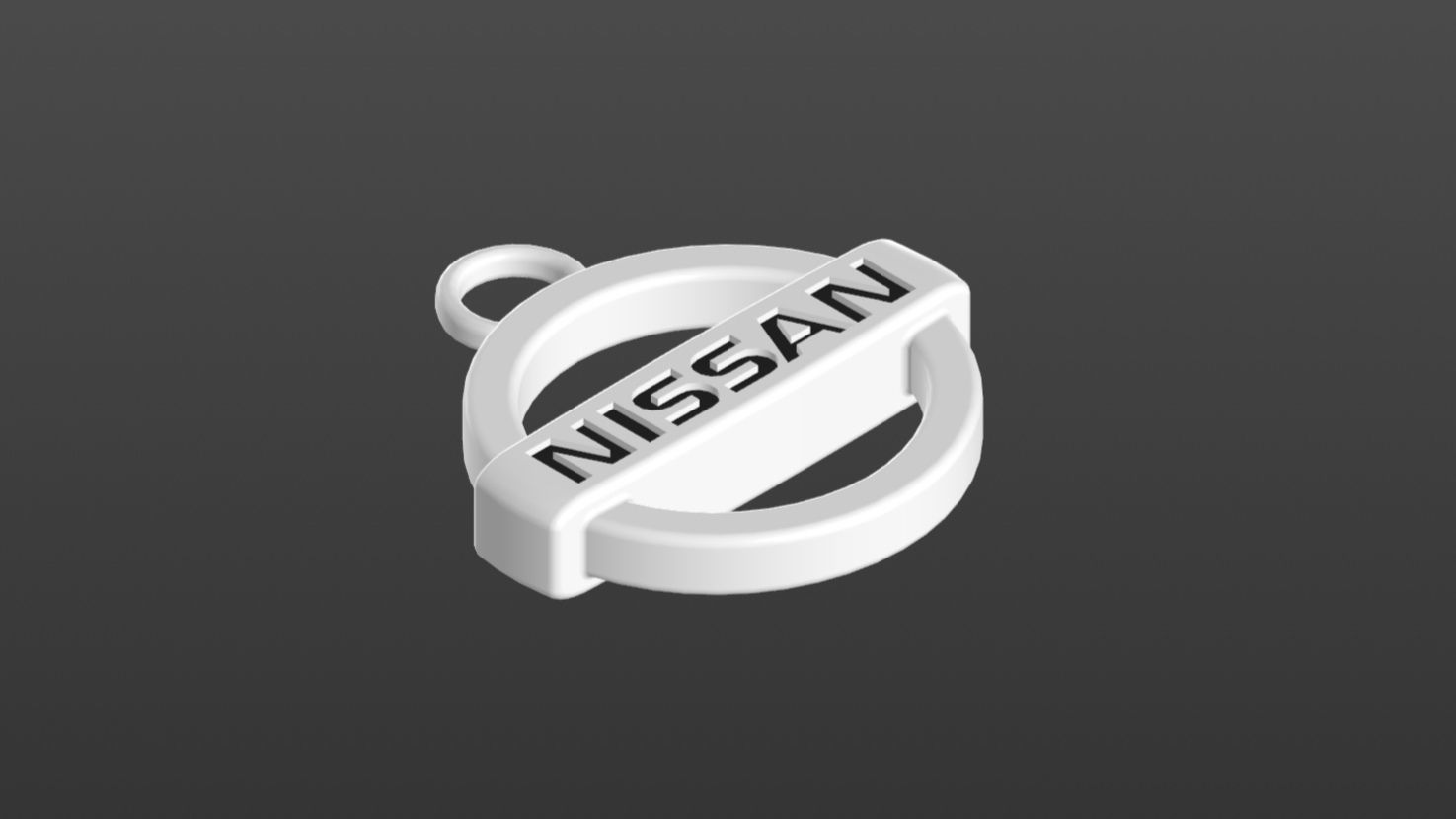 logo nissan llavero logotipo 3d 3dprint 3dprinting 3dprintable diseño símbolo imagen ilustración 3dmodel 3dmodeling pasatiempo bricolaje diy 3D print model - Mito3D