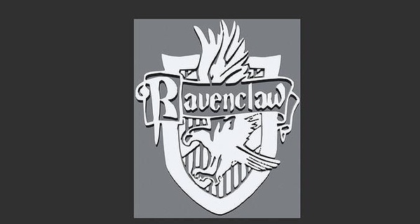 logo ravenclaw casa hogwarts arte fan harrypotter magia pelicula libro J K Rowling fantasía modelado producto diseño juguetes Arte esculturas 3d print model - Mito3D