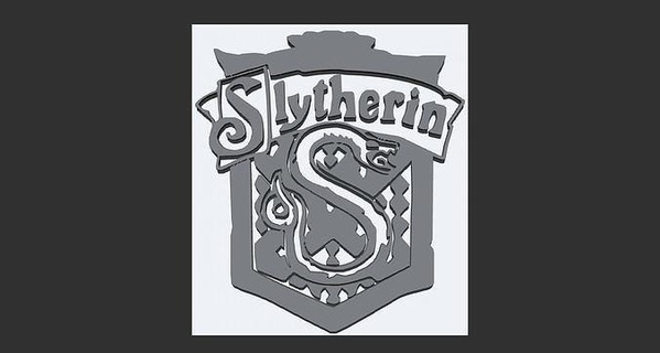 Logo Slytherin Haus Hogwarts Fan Art casa Harry Potter Magie pelicula Buch JK Rowling Fantasie modelado Modellieren Produkt Design Spielzeuge Kunst Skulpturen 3d print model - Mito3D