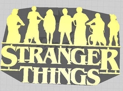 logo stranger things netflix strangerthings series tv art signs logos 3d print model - Mito3D