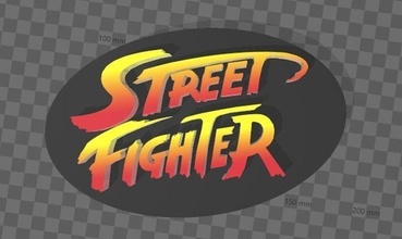 logo street fighter videojuegos pelea capcom arte art signs logos 3d print model - Mito3D