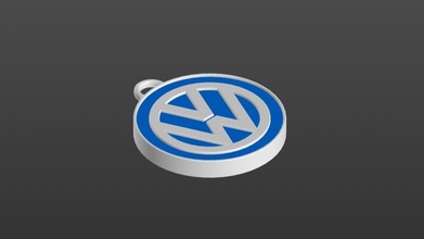 logo volkswagen llavero logotipo diseño símbolo imagen ilustración 3d 3dmodel 3dmodeling 3dprint 3dprinting 3dprintable pasatiempo bricolaje diy 3d print model - Mito3D