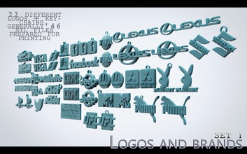logos marques ensemble 3d impression kits automobile art panneaux 3d print model - Mito3D