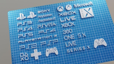 logos console xbox playstation logo 3d print ps 360 psp gamepad ps2 vita one series x hobby diy symbol 3d print model - Mito3D