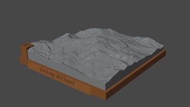 ley leng montaña paisaje volcán terreno ambiente naturaleza fotogrametría elevación dem Ciencias 3d print model - Mito3D