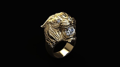 lejos anillo joyería joya gentsring caballeros anillos turco indio imprimible oro boda compromiso diamante plata 3d print model - Mito3D