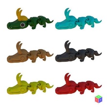 loki alligator variante souple jouet porte clés varinat stl imprimable flexi articulé fléchir mignonne cadeau gamins tête bulle merveille populaire facile jeux jouets 3d print model - Mito3D