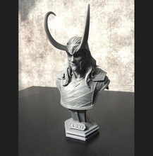 loki busto casco tom hiddleston maravilla vengador hombre acero capitán cómic héroe súper cara cabeza escultura estatua arte esculturas 3d print model - Mito3D