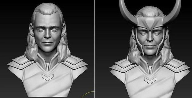 Loki buste Hiddleston merveille Thor umc vengeurs Vingadores 3d busto impression 3dprint art sculptures 3d print model - Mito3D