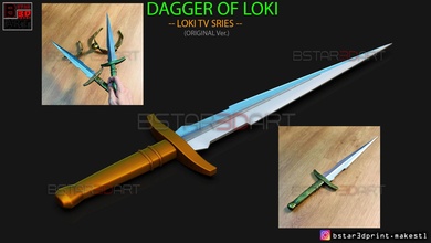 loki dagger 2021 - high quality weapon of tv series blades knife cosplay accessories figure sword bladed blade games toys 3d print model - Mito3D