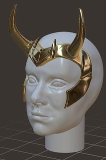 Loki cornes merveille héros bande dessinée super vengeurs cosplay masque dessin animé art sculptures 3d print model - Mito3D