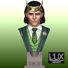 Loki Laufeyson Hiddleston Thor merveille bandes dessinées Marvel Tom tête sculpture Douane art sculptures 3d print model - Mito3D