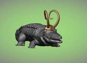 Loki merveille alligatorloki croustillant reptile lézard animal crocodile dragon Thor MarvelStudios Jeux jouets 3d print model - Mito3D