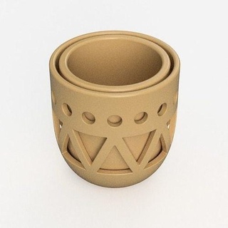 Loki pot vase poterie conception rond isolé illustration Plastique équipement image vide bureau maison meubles 3d print model - Mito3D